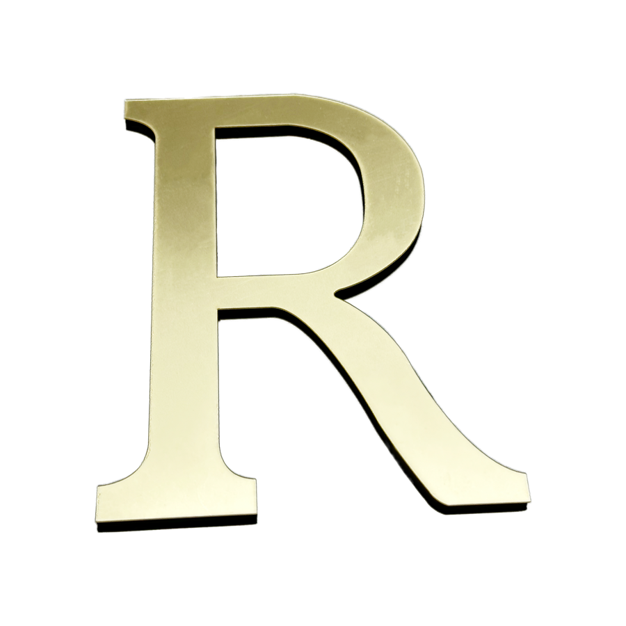 3D metal letters